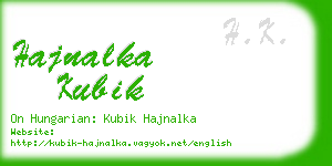 hajnalka kubik business card